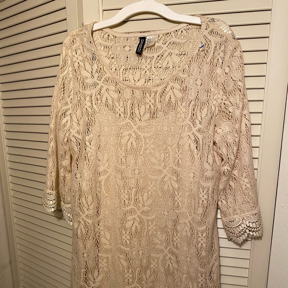 Like new Divide lace top beige sz 12 never worn